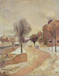 Vorort im Schnee (Wintertag), 1886